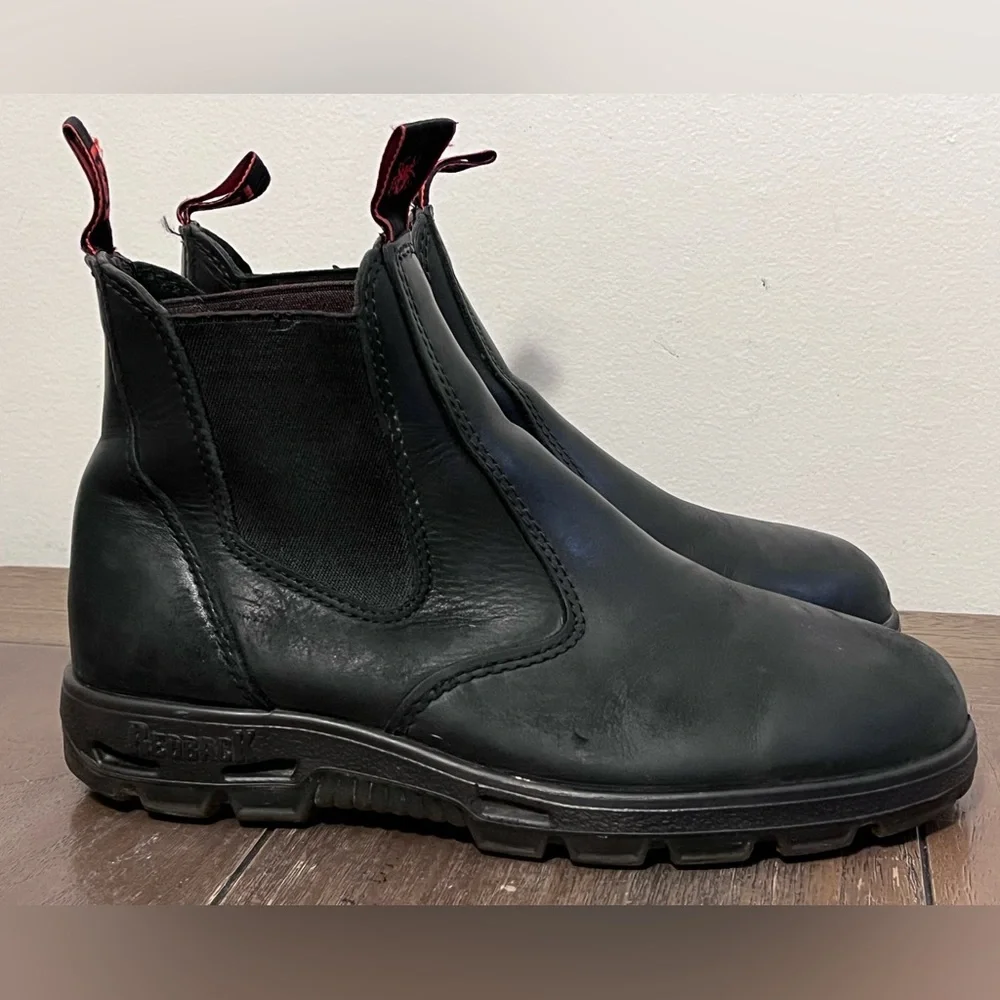 Redback Black Leather Chelsea Boots Mens US size 9.5 - Picture 6 of 12